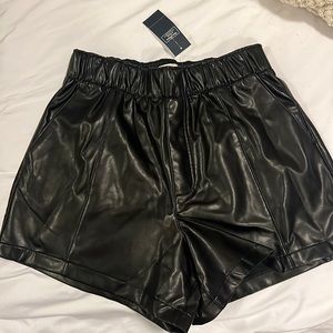 Abercrombie and Fitch Faux Leather High Waisted Shorts